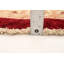 Tapis décoratif de laine ronde rouge foncé/beige à motif de laine ronde de conception unique noué à la main new age chobi