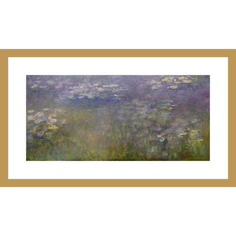Nymphéas par Claude Monet, impression giclée encadrée, H 17,26 po x l 29,5 po