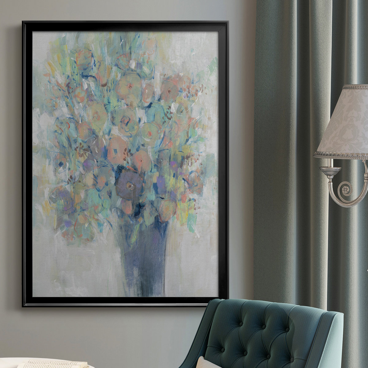 Red Barrel Studio® Bouquet II Premium Framed Canvas - Ready To Hang ...