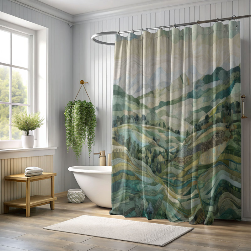 Rideau de douche Fransisco, H 74 po x l 71 po