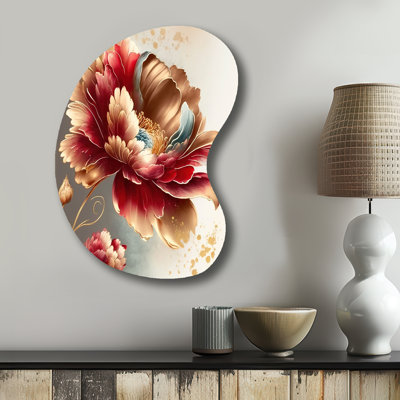 Sofia - Floral Boom Shape Assymterical Metal Wall Sculpture