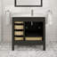 Meuble-lavabo en porcelaine encastrable l 38 po x P 18 po Eviva London-890925674-890925672