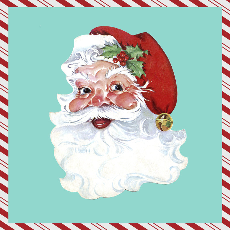 1955 Christmas II by Alicia Ludwig - Wrapped Canvas Painting, 30cm H x 30cm W