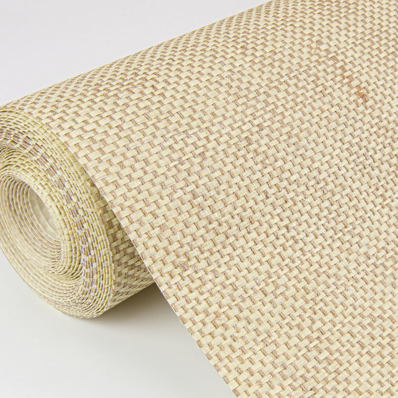 Yanyu Sage Paper Weave Grasscloth Wallpaper, Wheat