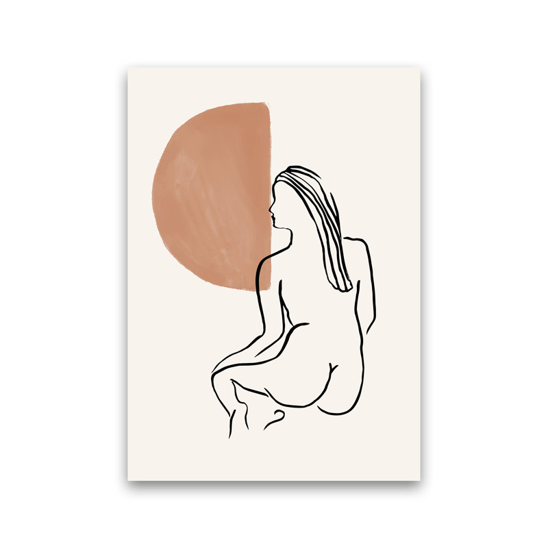 Line Nudes Back 2 1 Piece Wall Art, 59.4cm H x 42cm W x 4cm D, No Framed