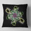 Cristal brillant fleur vert clair fractal - coussin imprimé floral-30721736-30721740