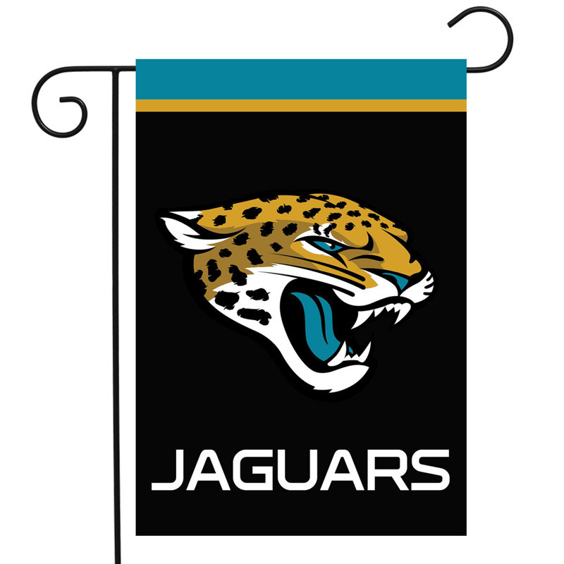 Drapeau de jardin Jacksonville Jaguars NFL, Jacksonville Jaguars, Noir / jaune / bleu / blanc