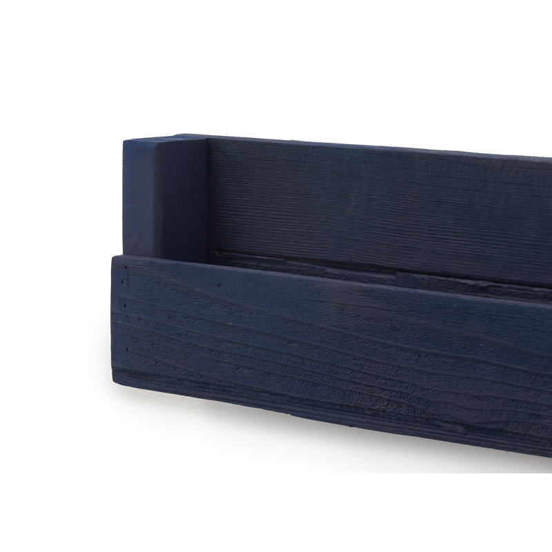 8" H x 28" W Chip Resistant Floating Shelf, Navy