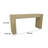 Console Table, Tall C Shaped Design, 63 Inch Light Brown Wood Body