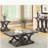 Cappuccino C-shaped coffee table