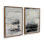Waves of Neutral Energy Set of 2 Canvas Prints in a Black Frame, 48" x 32"