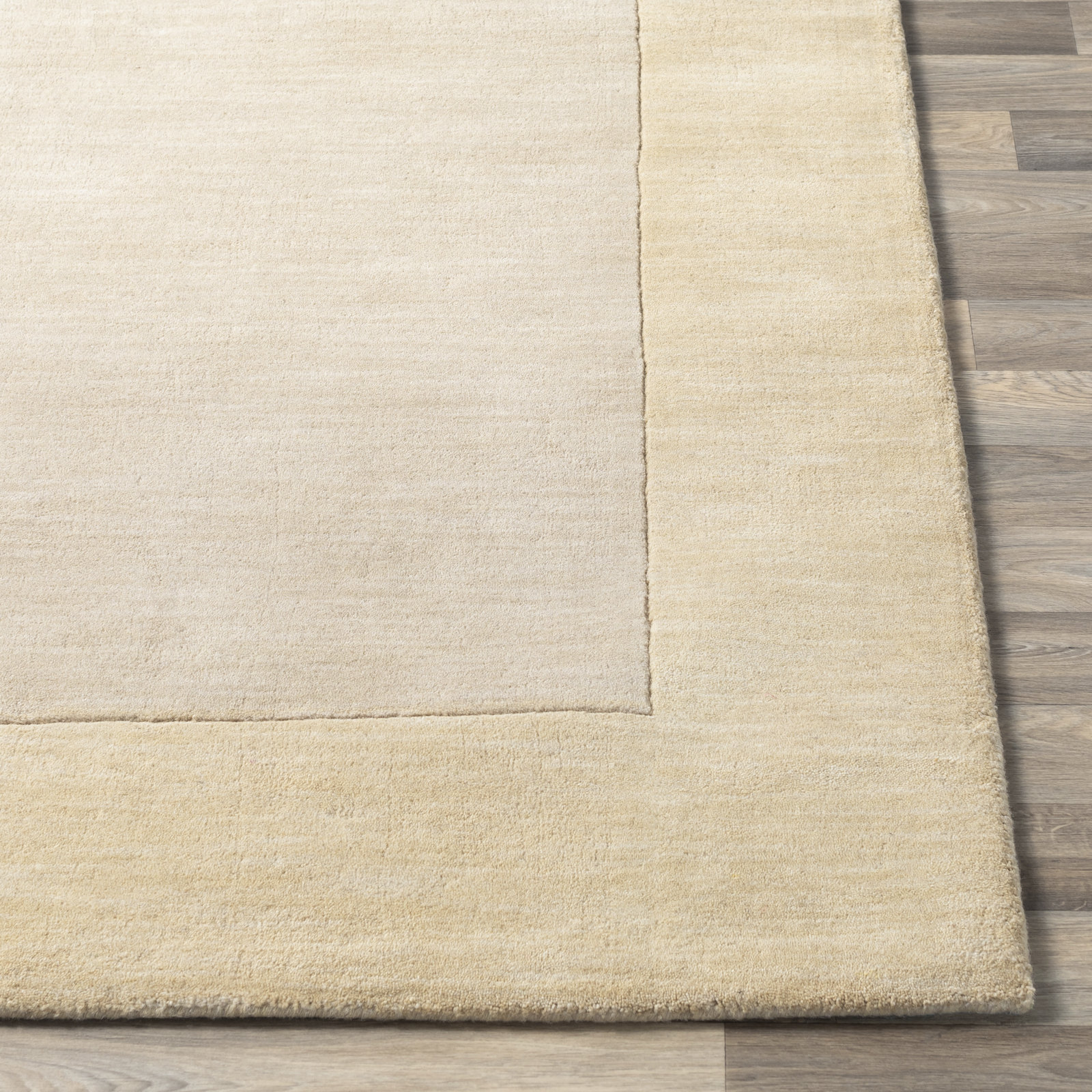 Dolma Handmade Wool Beige Rug, Rectangle 3'3" x 5'3"