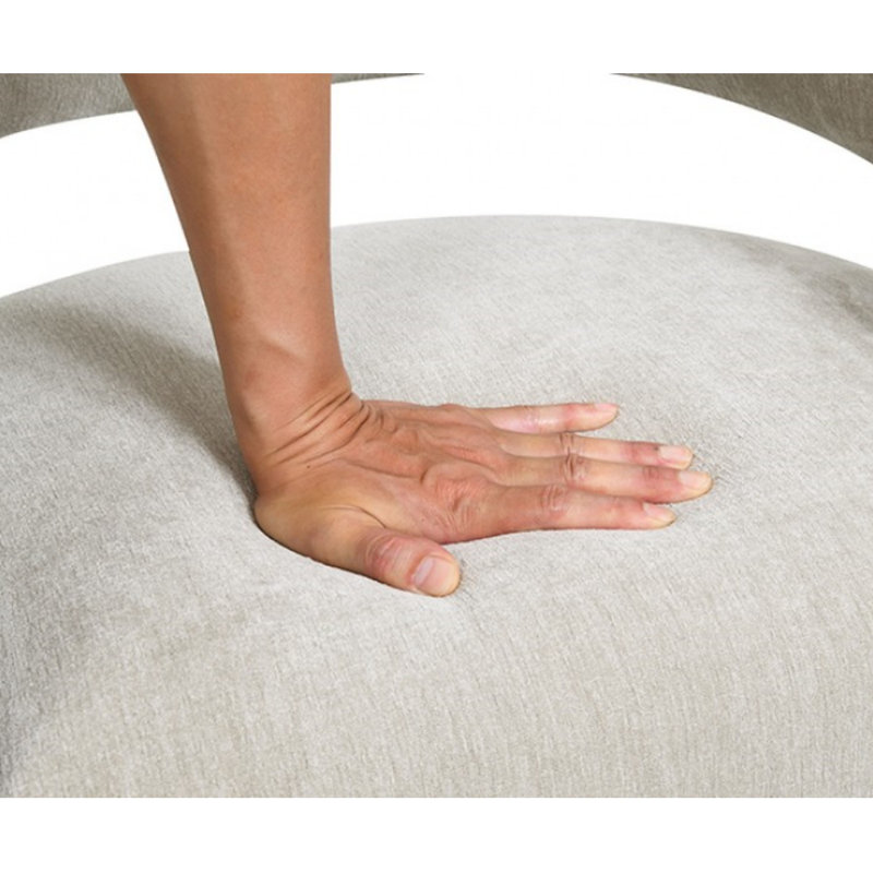 Chaise d'appoint à roulettes Maeve, Taupe