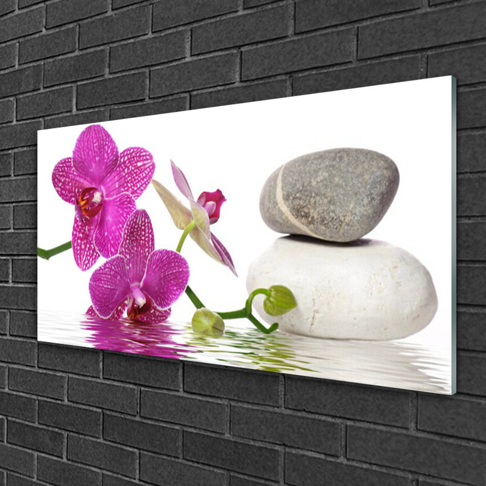 Glasbild Flower Stones Art