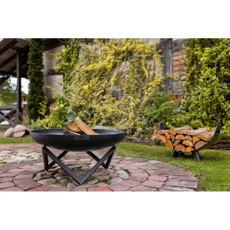 Overkamp Steel Wood Burning Smokeless Fire Pit, 35" H x 70" W x 70" D