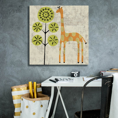  «Ada's Giraffe» par Chariklia Zarris, art mural sur toile, 26 po x 26 po