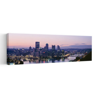 Usa, Pennsylvania, Pittsburgh, Monongahela River Abstract Contemporary City Sunrise Wall Art