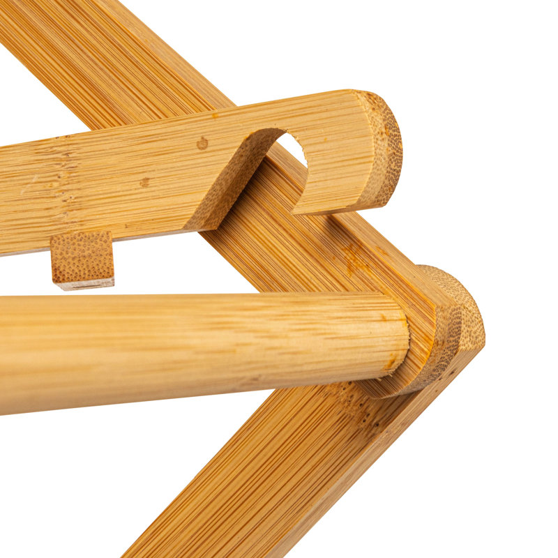 Large Natural Bamboo Collapsible Clothes Drying Rack