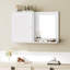 Armoire de salle de bain blanche avec miroir - armoire à pharmacie blanche avec tablette réglable
