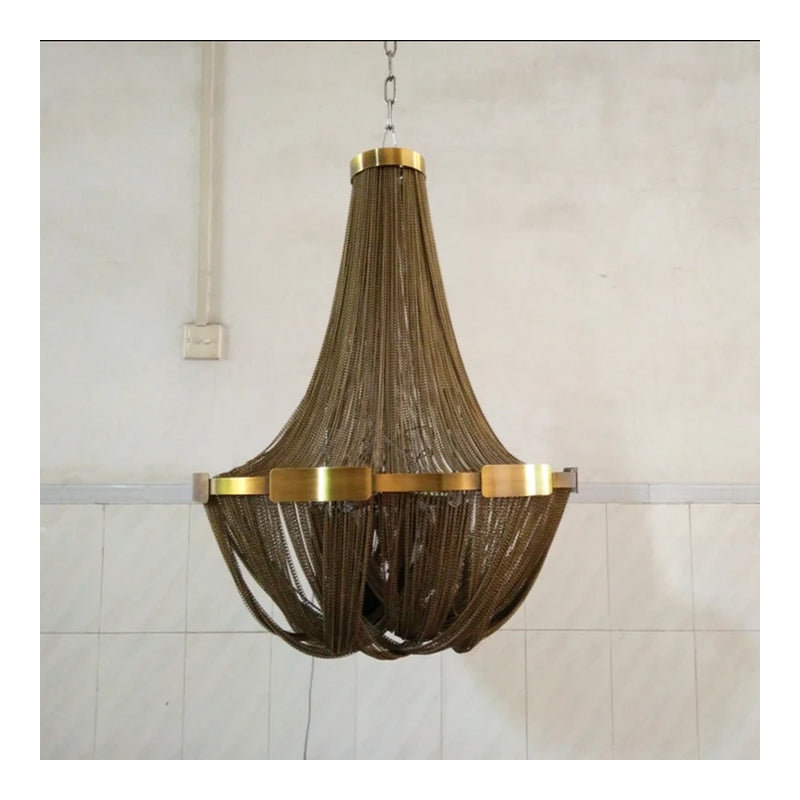 Loft LED Chandelier, 70cm H x 50cm W x 80cm D, Copper