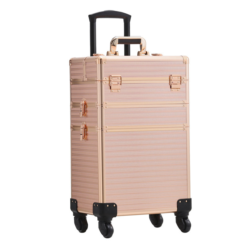 Travel Case + Drawers, Rose Gold