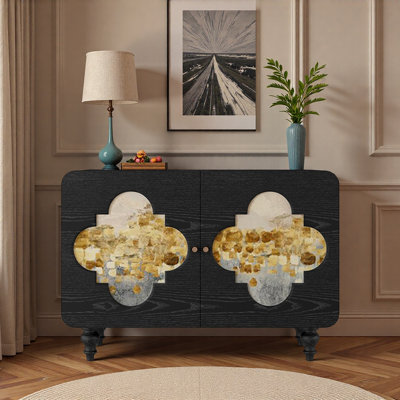Armoire de rangement crème de style salon