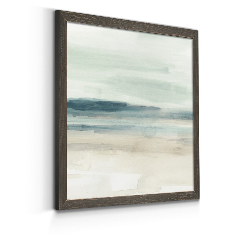 Blue Sands I, reproduction d’art sur toile encadrée, H 17 po x l 17 po x P 1,5 po, Cadre gris
