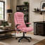 Chaise de bureau pivotante en velours moderne avec dossier à bulles et base roulante pour le bureau à domicile