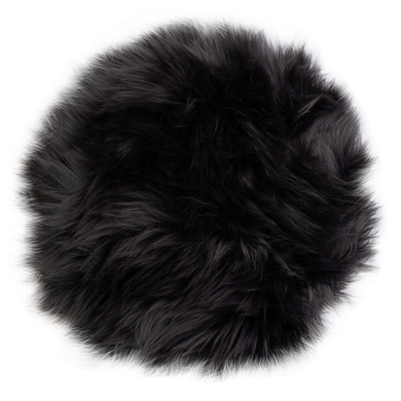 Edinburgh Faux Fur Throw Pillow, Dark Gray