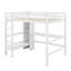 Lit mezzanine double avec tablettes multifonctionnelles et bureau-1368068471