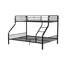 Lit superposé en métal pour lit simple TG / TG, ensemble de lattes, façade avant droite, garde-corps, capacité de 330 lb par lit de tache de bronze, modèles TG / TG, fabrication, poids par