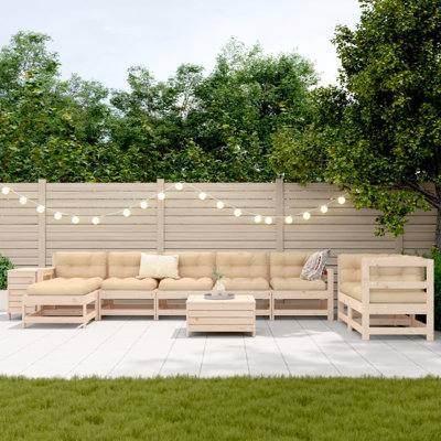 Wicker 9 - Person Garden Lounge Set
