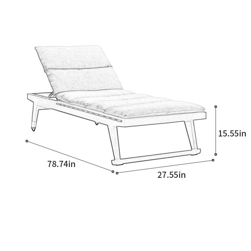 Fauteuil inclinable pour l'extérieur, Brun