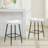 26" Upholstered Backless Saddle Bar Stool with Metal Frame-5290095-209194