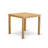 3 Piece Counter Height Dining Set for Small Spaces Contains a Square Wooden Table and 2 Kitchen Chairs, Oak-1069785370