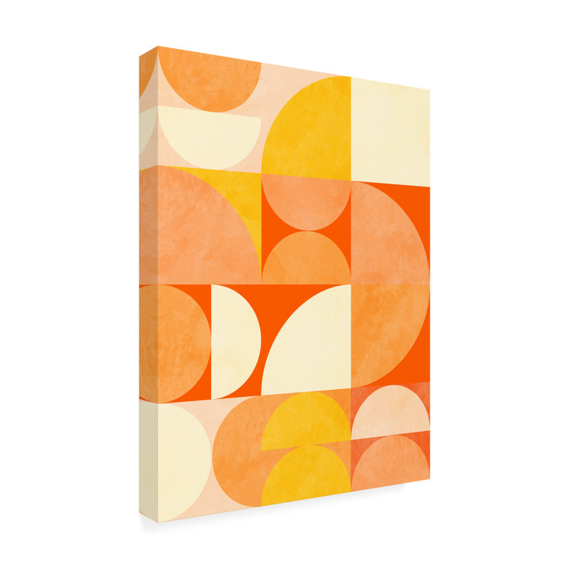 Bologola printemps mi-rhapsodie orange 3, H 32 po x l 24 po x P 2 po