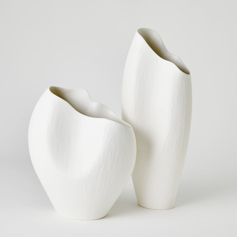 Lucretzia Handmade Ceramic Table Vase, 16" H x 14" W x 7" D