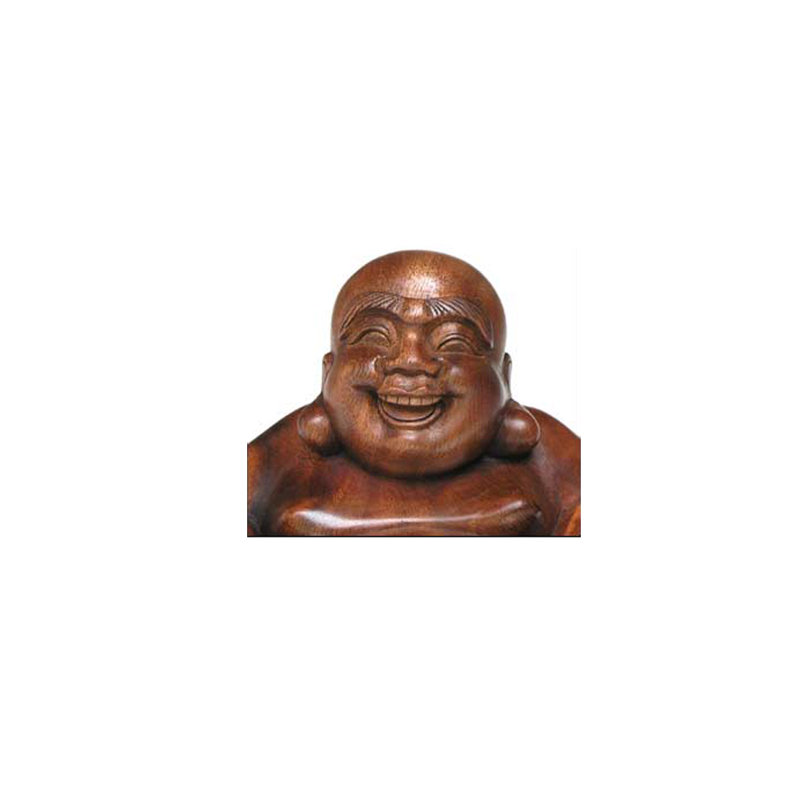Figurine en bois Jovial Buddha