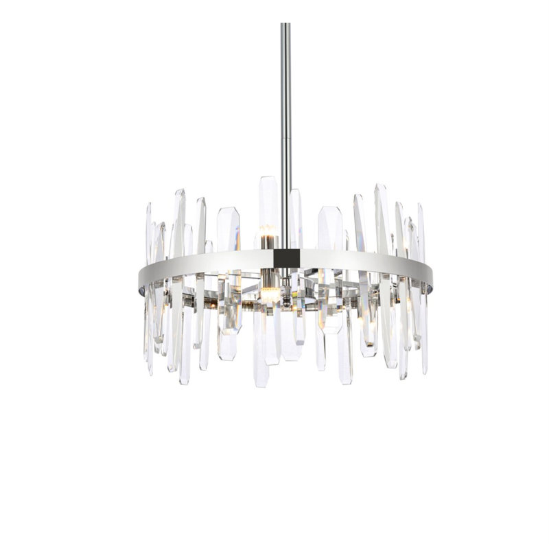 Marlow 6 - Light Unique/Statement Pendant, Chrome, 57.5" H x 20" W x 20" D