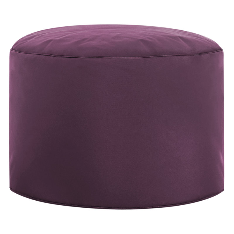  Goku 20" Round Bean Bag Pouf Ottoman, Water-Repellent, Purple