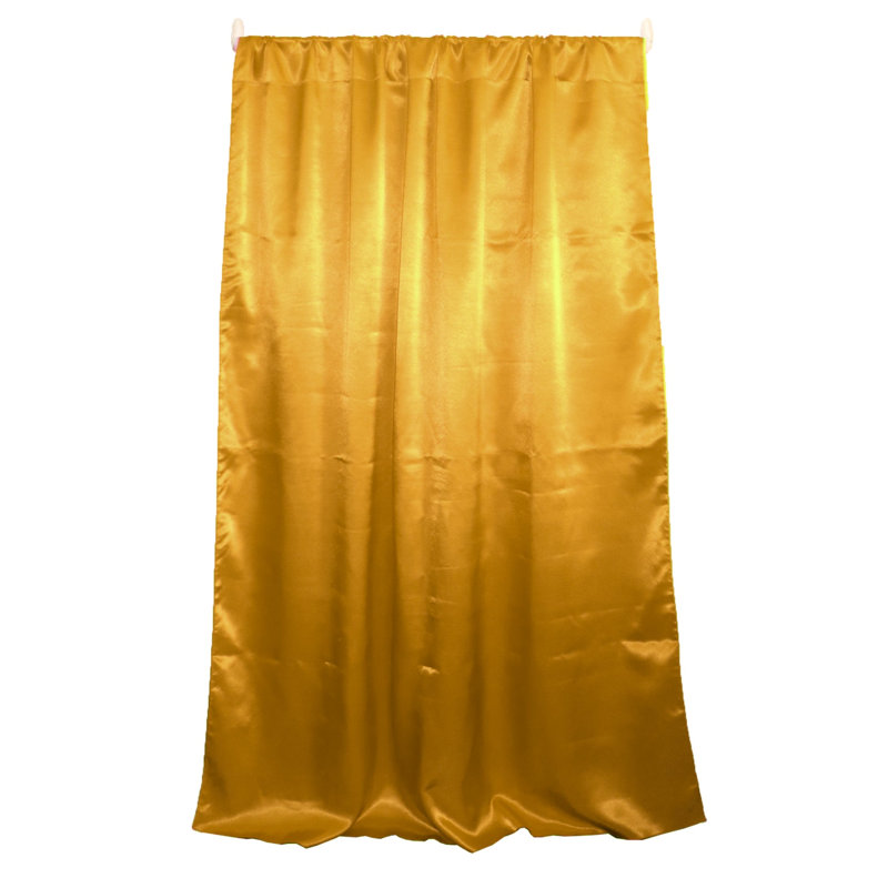 Panneau de rideau semi-transparent en polyester Dafni, L 58 po x L 120 po, Jaune