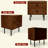  Savana Mid-Century 2 - Drawer Solid Wood Nightstand - End Table & with Metal Legs, Assembly Tools Included-1187923084