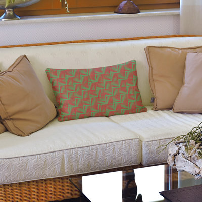 Coussin lombaire à chevrons 14 po