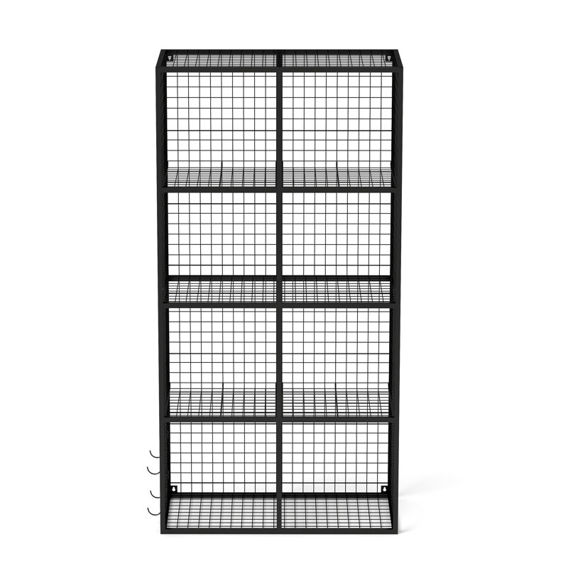 8 Cube Metal Storage Organizer,Display Modular Bookshelf Shelf for Bedroom,Office,Black