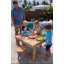 Table sensorielle en bois avec 2 chaises pour tout-petits 1 à 3, ensemble de chaises pour enfants avec planches à jouer pour jouer au sable et à l'eau