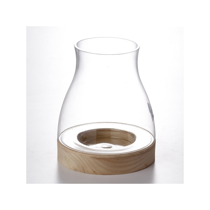Glass Table Vase, 11.25" H x 9" W x 9" D