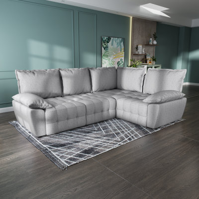 Kovanis 4-Piece Upholstered Sectional with Corner
