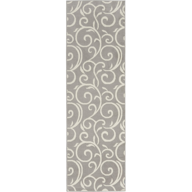 Tapis gris Bo, Tapis de couloir 2 pi 3 po x 7 pi 6 po