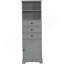 Tall Storage Cabinet with 3 Drawers and Adjustable Shelves for Bathroom-2140342101