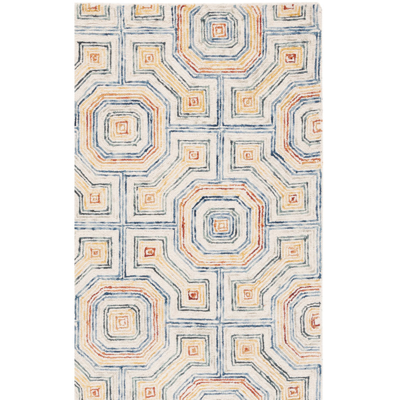 Deyoung Hand Tufted Wool Geometric Rug, Runner 2'3" x 9'